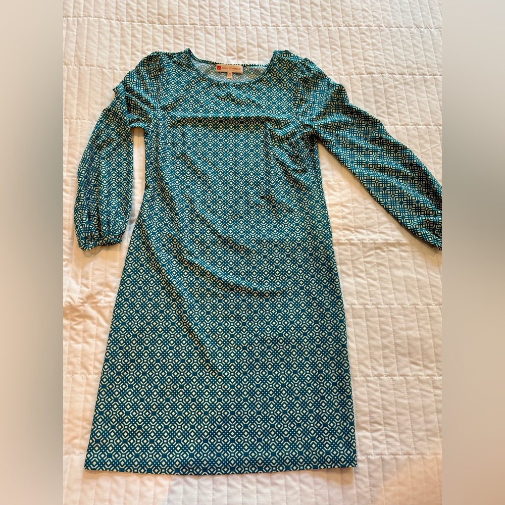 Jude Connally Dress, Green & White, Size XS